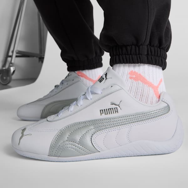 Speedcat Leather Women's Sneakers, PUMA White-PUMA Silver, extralarge