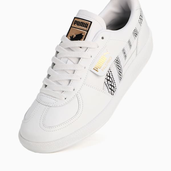 ユニセックス PUMA x モンスターハンター パレルモ レザー スニーカー, PUMA White-PUMA Black-PUMA Gold, extralarge-JPN