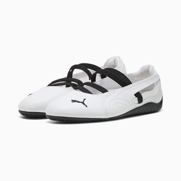tenis para mujer Speedcat Ballet Leather, PUMA White-PUMA White-PUMA Black, extralarge