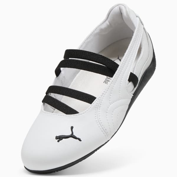 Balerinas Speedcat Cuero para mujer, PUMA White-PUMA White-PUMA Black, extralarge
