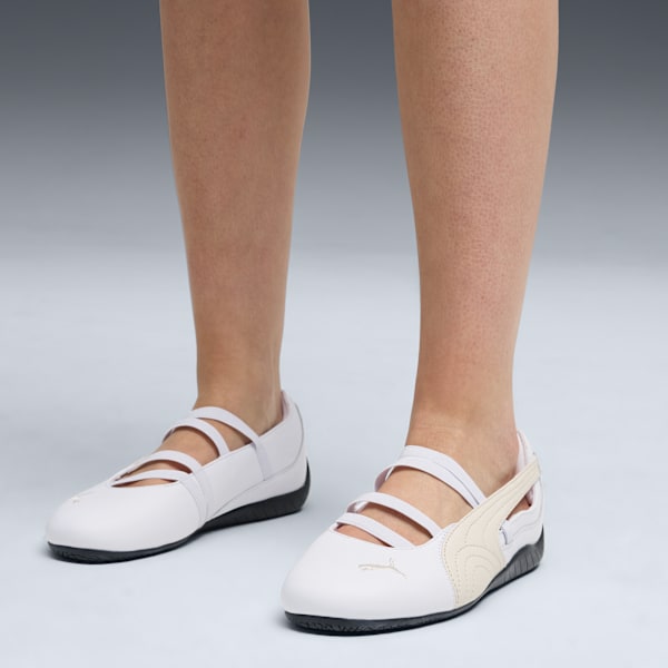 Balerinas Speedcat Cuero para mujer, PUMA White-Alpine Snow, extralarge