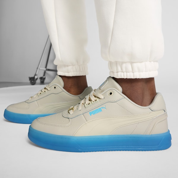 Tenis para hombre Lux Gum PUMA Caven 2.0, Alpine Snow-Alpine Snow-Team Light Blue, extralarge