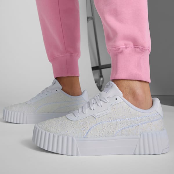 Tenis para mujer Carina 3.0 Lace, PUMA White-PUMA White, extralarge