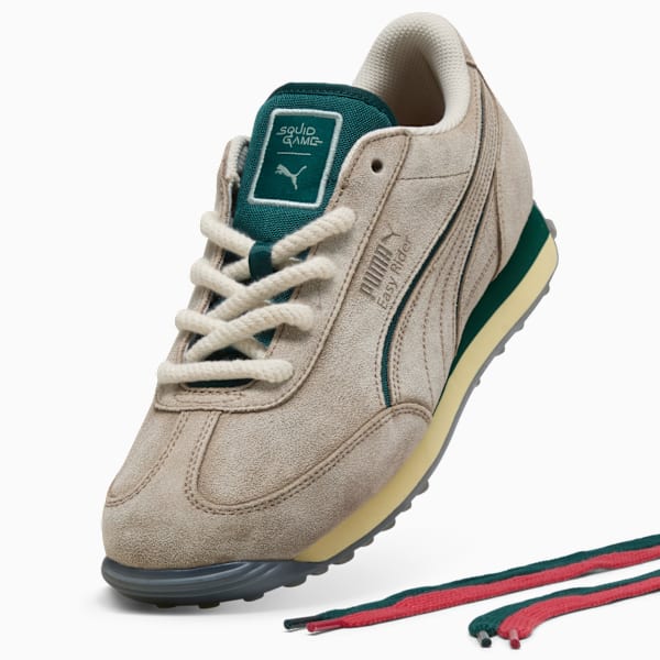 PUMA x SQUID GAME Easy Rider Sneakers Unisex, Alpine Snow-Dark Myrtle-Club Red, extralarge