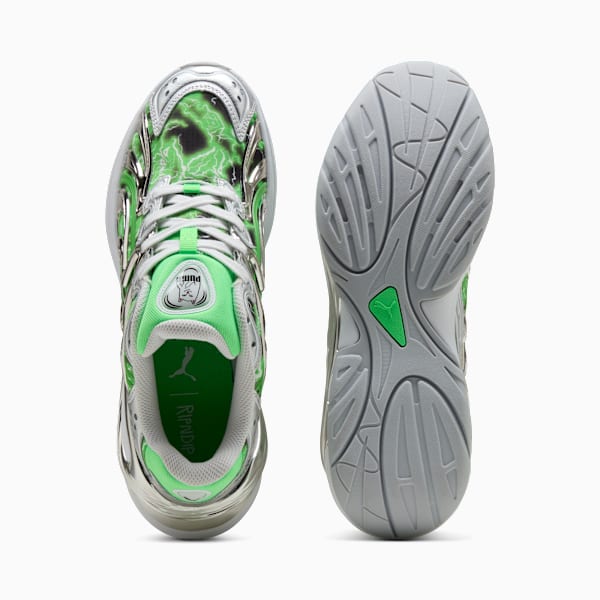 PUMA x RIPNDIP Inverse Sneakers, PUMA Silver-Fluro Green Pes, extralarge-IND