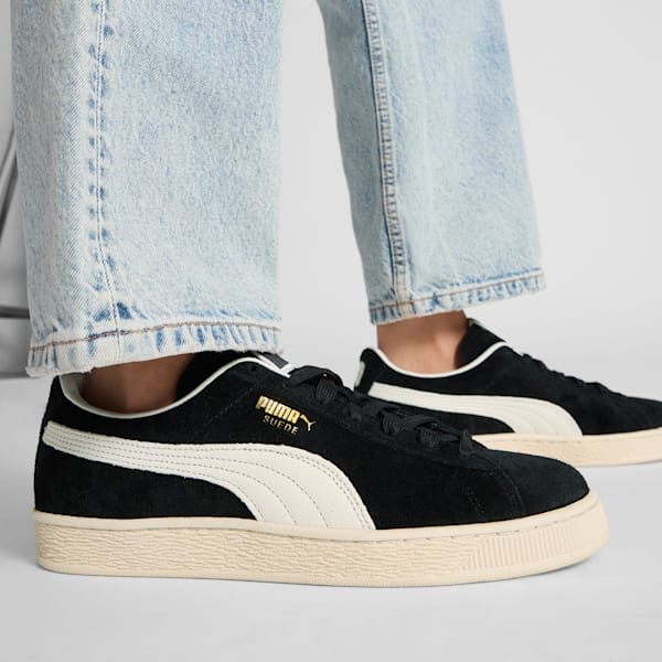 Charles F. Stead Suede Sneakers, PUMA Black-PUMA White, extralarge