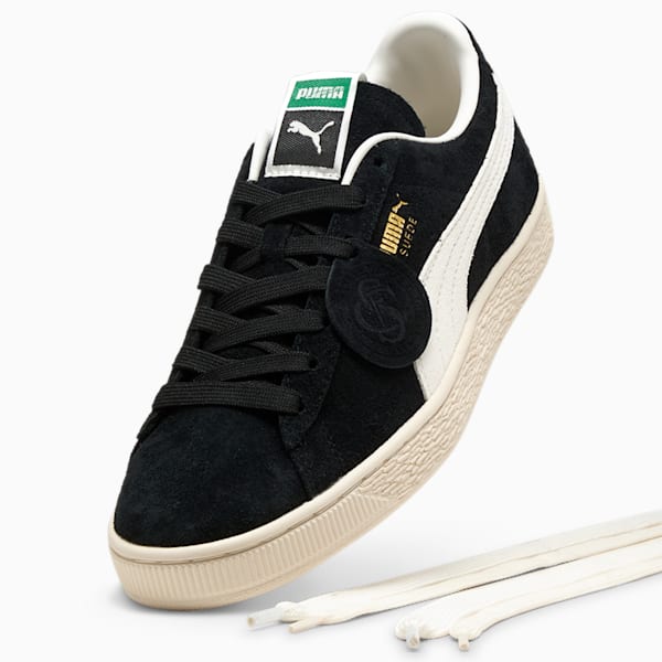 Charles F. Stead Suede Sneakers, PUMA Black-PUMA White, extralarge