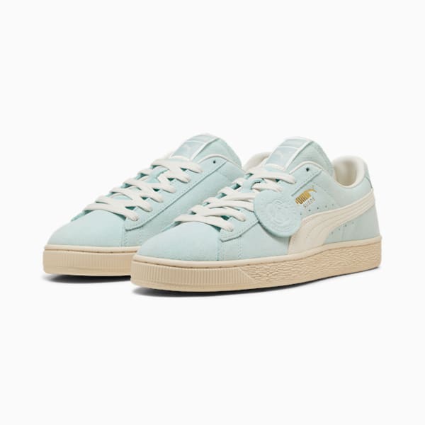 Tenis Charles F. Stead Suede II, Green Glimmer-PUMA White, extralarge