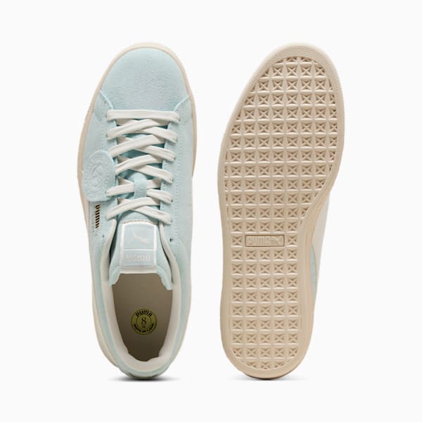 Charles F. Stead Suede Sneakers, Green Glimmer-PUMA White, extralarge