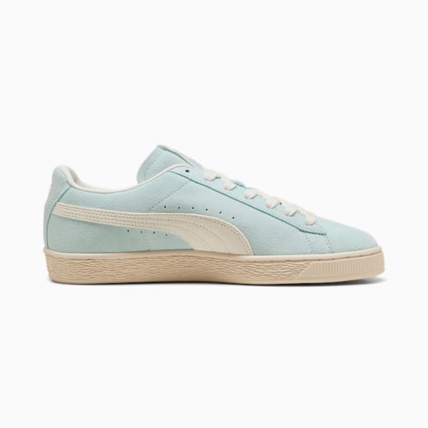 Charles F. Stead Suede Sneakers, Green Glimmer-PUMA White, extralarge
