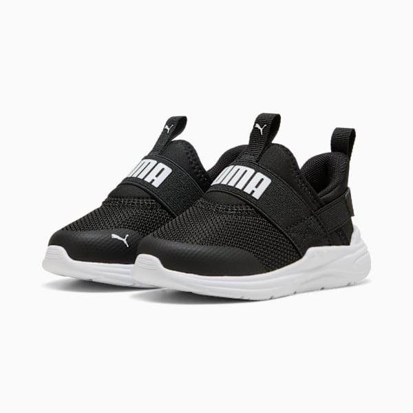 Soft Wired 2 SLIPTECH Sneakers Toddlers, PUMA Black-PUMA White, extralarge-GBR
