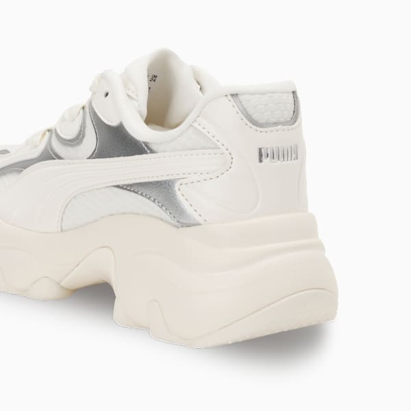 ウィメンズ パルサー ライト シャインメリー スニーカー, Warm White-PUMA Silver, extralarge-JPN