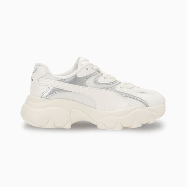 ウィメンズ パルサー ライト シャインメリー スニーカー, Warm White-PUMA Silver, extralarge-JPN