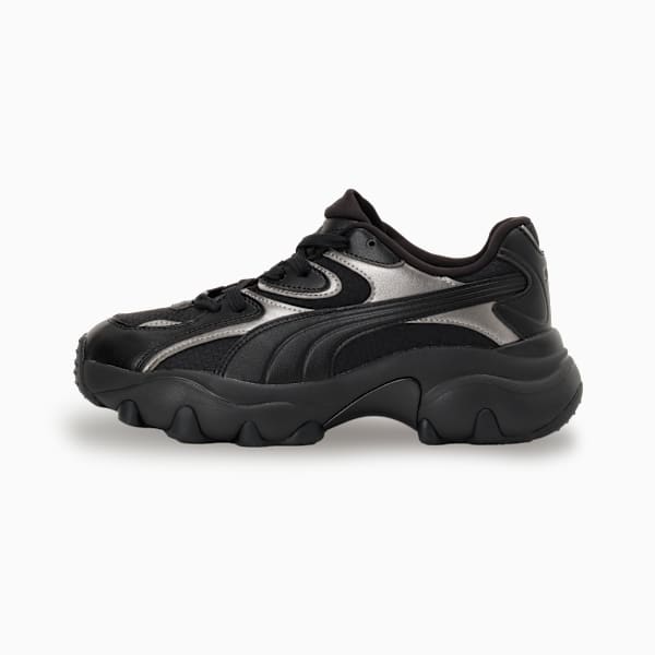 ウィメンズ パルサー ライト シャインメリー スニーカー, PUMA Black-Puma Aged Silver-Glacial Gray, extralarge-JPN