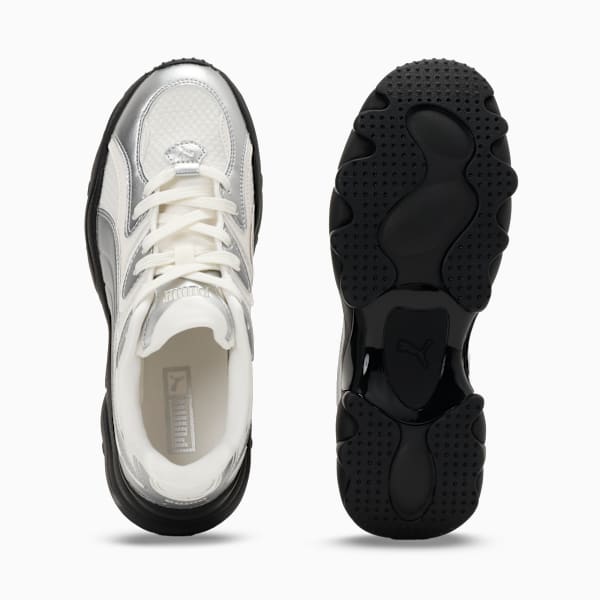 ウィメンズ パルサー ライト シャインメリー スニーカー, Warm White-PUMA Silver-PUMA Black, extralarge-JPN