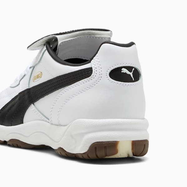 King Indoor Big Kids' Sneakers, PUMA White-PUMA Black, extralarge
