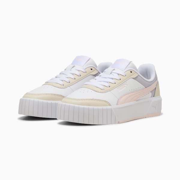 Carina Mia Jr Sneakers Youth, PUMA White-Jasmine Flower-Alpine Snow, extralarge