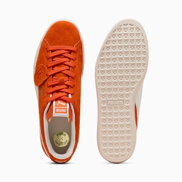 Suede Charles F. Stead IV Unisex, Orange Glo-PUMA White, extralarge