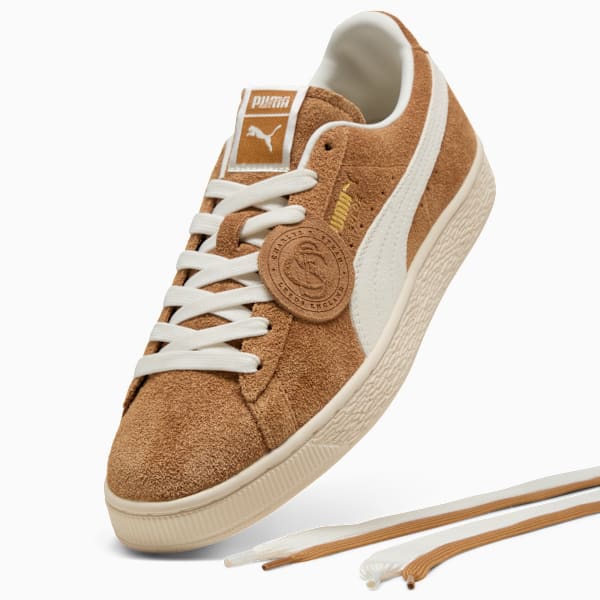 Tenis Suede Charles F. Stead V, Honey Butter-PUMA White, extralarge