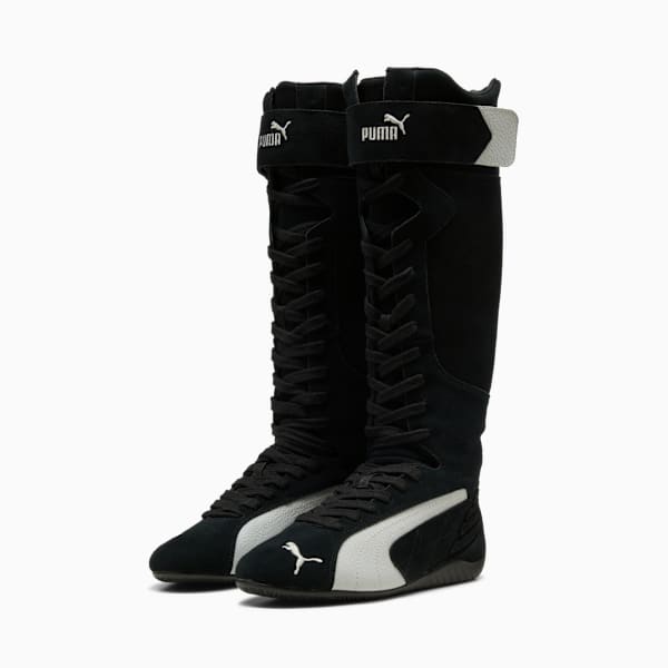Speedcat Boot Women's Knee-High Sneaker Boots, PUMA Black-Frosted Ivory, extralarge