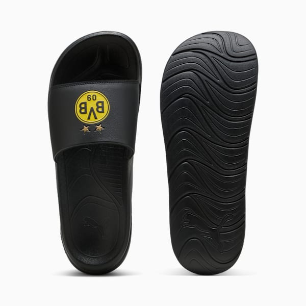 Softride Teamcat BVB Slides Unisex, PUMA Black-Faster Yellow-Victory Gold, extralarge