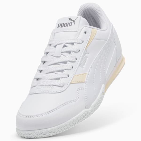 Bella Donna Big Kids' Easy On Sneakers, PUMA White-PUMA White-PUMA Silver, extralarge