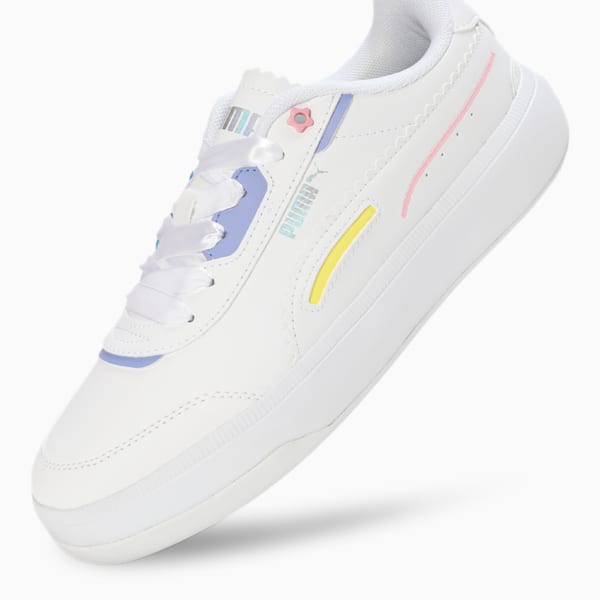 Tori Pixie V1 Women's All-day Comfort Sneakers, PUMA White-Lavendar Pop-Pale Lemon-PRISM PINK, extralarge-IND
