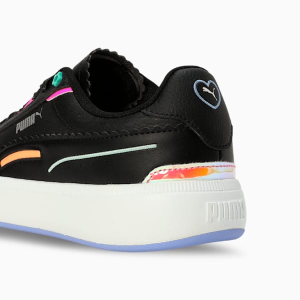 Tori Pixie V1 Women's All-day Comfort Sneakers, PUMA Black-Elektro Purple-Orange Peach-Ravish, extralarge-IND