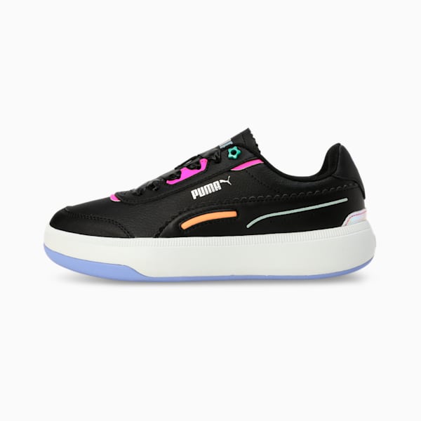 Tori Pixie V1 Women's All-day Comfort Sneakers, PUMA Black-Elektro Purple-Orange Peach-Ravish, extralarge-IND