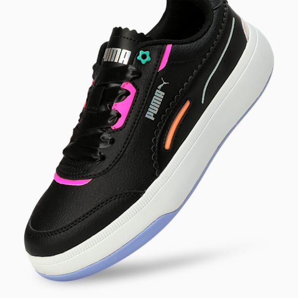 Tori Pixie V1 Women's All-day Comfort Sneakers, PUMA Black-Elektro Purple-Orange Peach-Ravish, extralarge-IND