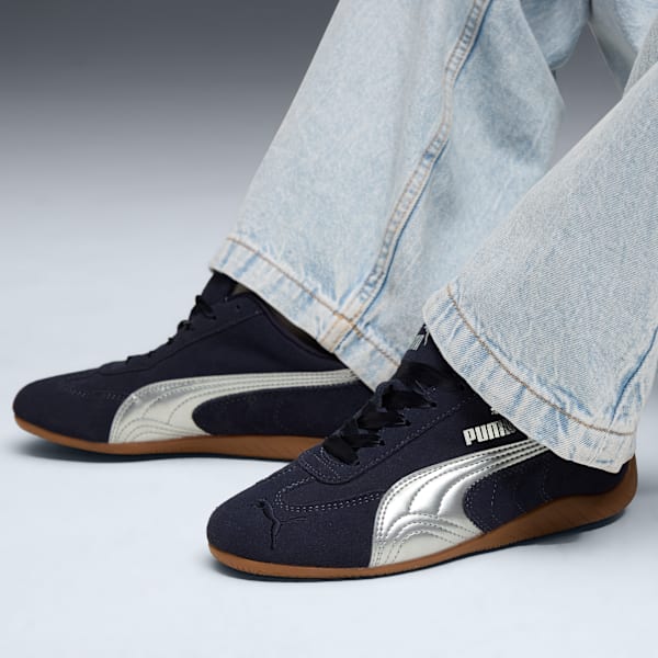 Speedcat Metallic Jr Youth, New Navy-PUMA Silver, extralarge