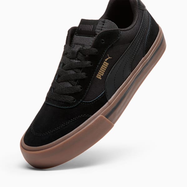 Court Classic Vulcanized Men's Sneakers, PUMA Black-PUMA Gold, extralarge