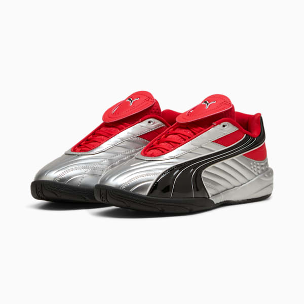 V-S2 Goalgetter Big Kids' Sneakers, PUMA Silver-For All Time Red, extralarge