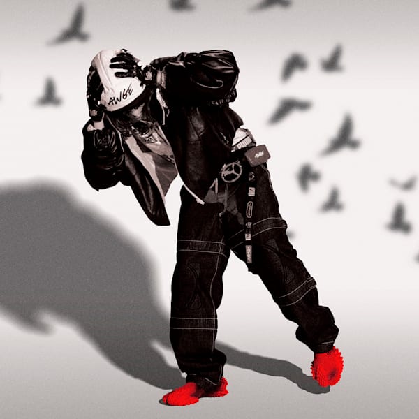 Tenis sin cordones A$AP ROCKY x PUMA Mostro 3.D, Pop Red-Intense Red-PUMA Black, extralarge