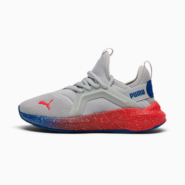Tenis juvenil Softride Enzo 5 Speckle Fade, Cool Light Gray-Blazing Blue-For All Time Red, extralarge