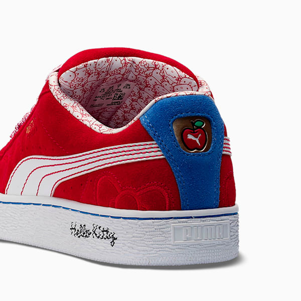 Tenis de gamuza para mujer XL Red Bow PUMA x HELLO KITTY® AND FRIENDS, For All Time Red-PUMA White-Mountain Blue, extralarge
