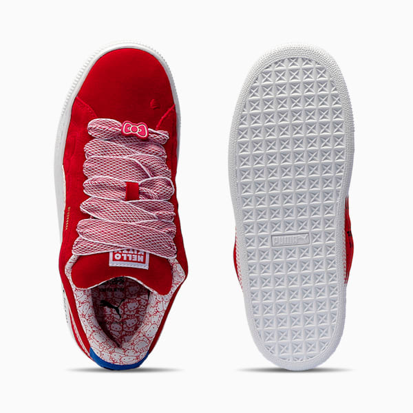 Tenis de gamuza para mujer XL Red Bow PUMA x HELLO KITTY® AND FRIENDS, For All Time Red-PUMA White-Mountain Blue, extralarge
