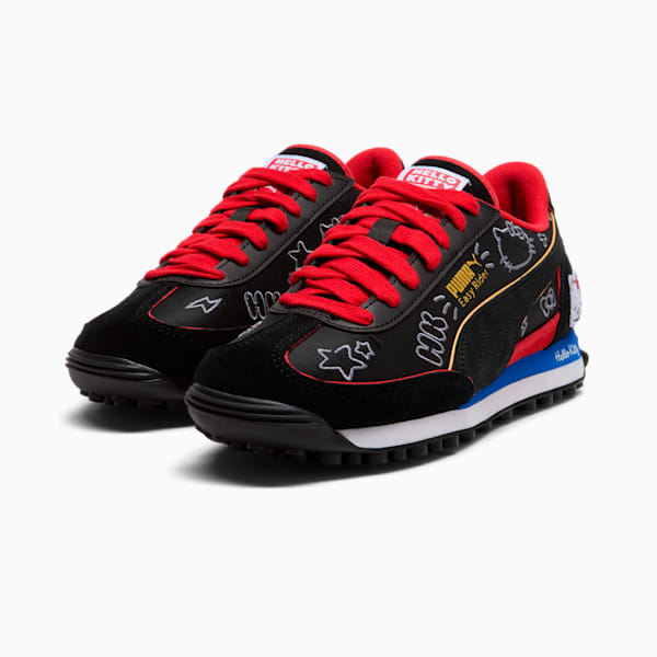 PUMA x HELLO KITTY® AND FRIENDS Easy Rider Goth Women's Sneakers, PUMA Black-For All Time Red-Mountain Blue, extralarge