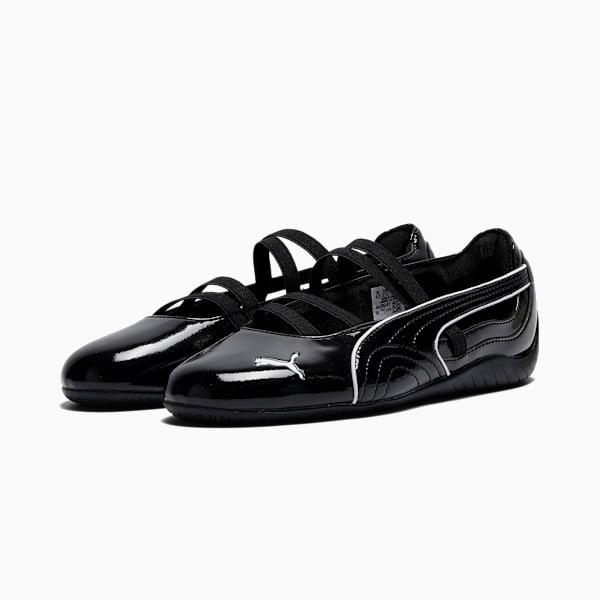Speedcat Ballet Glossy Women's Shoes, PUMA Black-PUMA White, extralarge