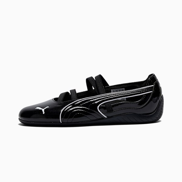 Speedcat Ballet Glossy Women's Shoes, PUMA Black-PUMA White, extralarge