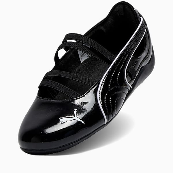 Speedcat Ballet Glossy Women's Shoes, PUMA Black-PUMA White, extralarge