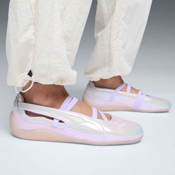 Speedcat Ballet Iridescent Women's Shoes, PUMA White-PUMA Black, extralarge