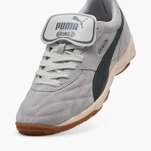 King Indoor Suede Sneakers Unisex, Gray Echo-Alpine Snow, extralarge