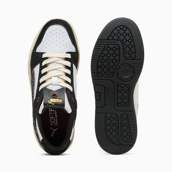 Rebound Femme Low Animal Flair Sneakers Women, PUMA White-PUMA Black-Alpine Snow, extralarge-GBR