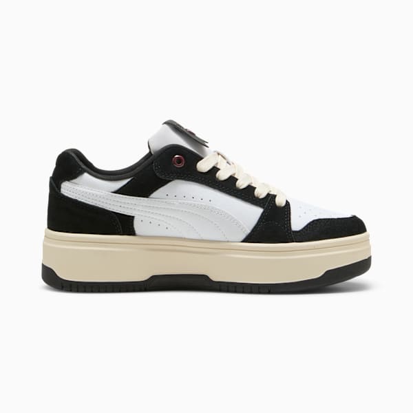 Rebound Femme Low Animal Flair Sneakers Women, PUMA White-PUMA Black-Alpine Snow, extralarge-GBR