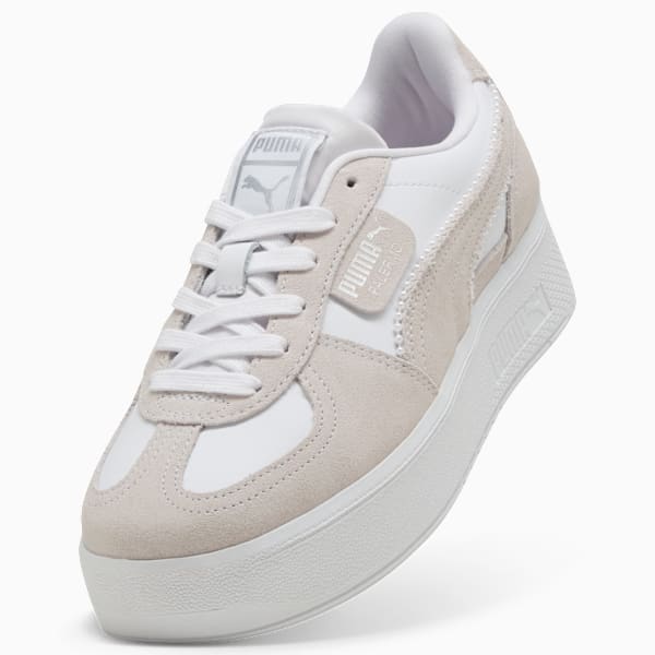 Palermo Elevata Winter Bliss Women's Platform Sneakers, PUMA White-Feather Gray, extralarge