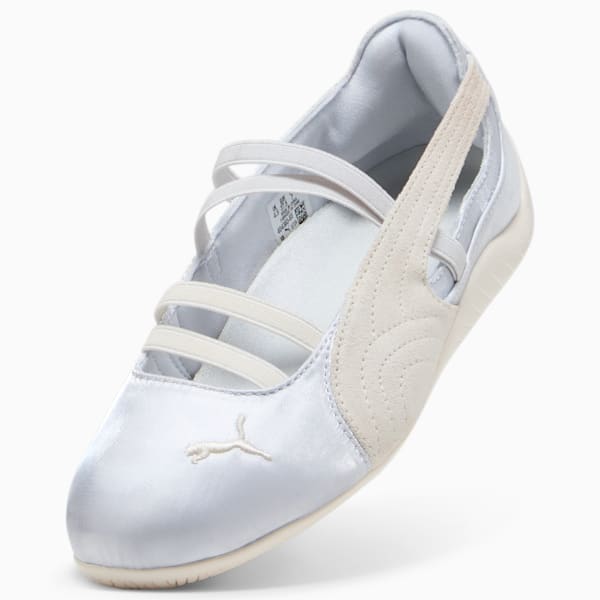 Speedcat Ballet Satin Women's Shoes, Silver Mist-Warm White, extralarge