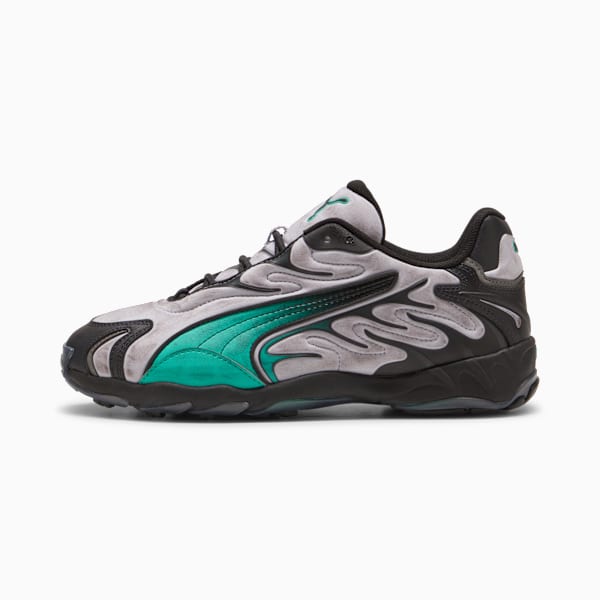Inhale Distressed, Vibrant Silver-Vibrant Green, extralarge