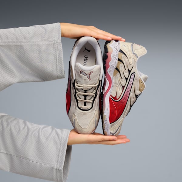 Inhale Distressed Sneakers, Alpine Snow-For All Time Red, extralarge-IND