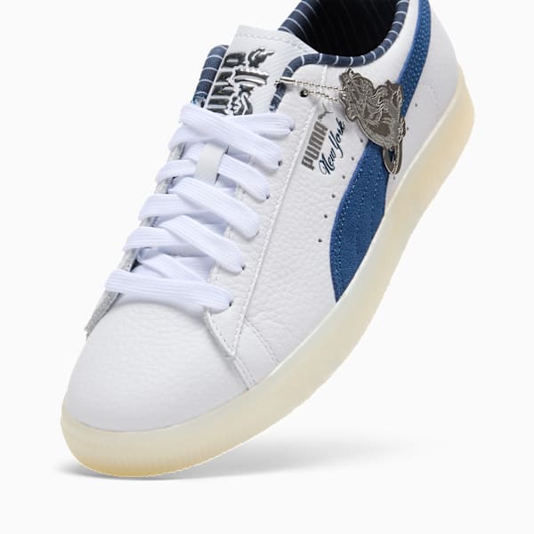 Clyde Graffiti Flagship Unisex, PUMA White-Persian Blue, extralarge